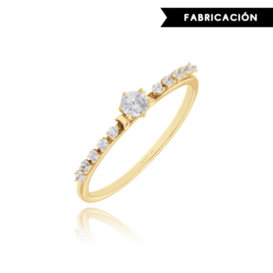Danielle Ring in 14k Yellow Gold with Zirconia